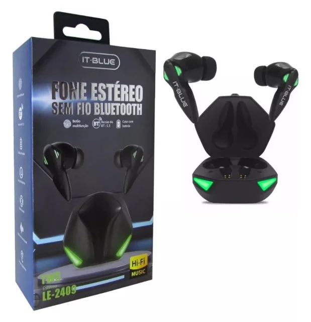 Fone Bluetooth It-blue Le-2409 Earbuds Preto - Cod: 3957